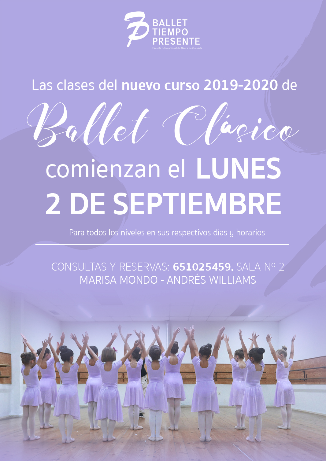 Comienzan las clases del curso 2019-2020 de Ballet Clásico